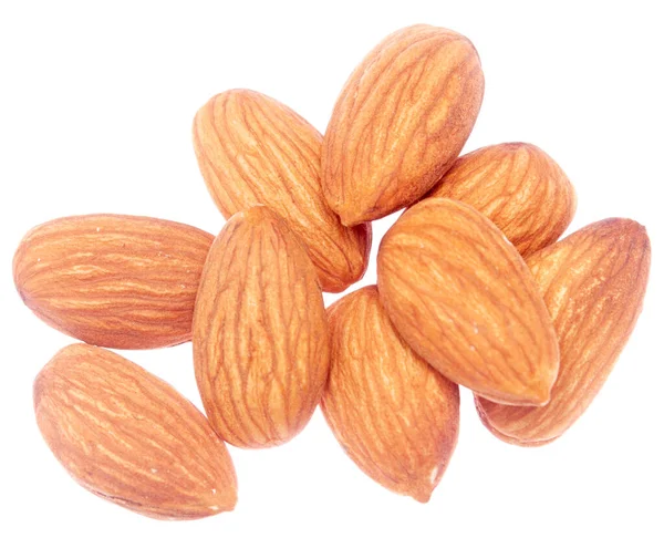 Almonds Isolated White Background — Stock Photo, Image