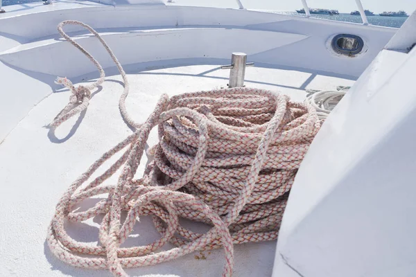 Close Boat Rope — Stock Photo, Image