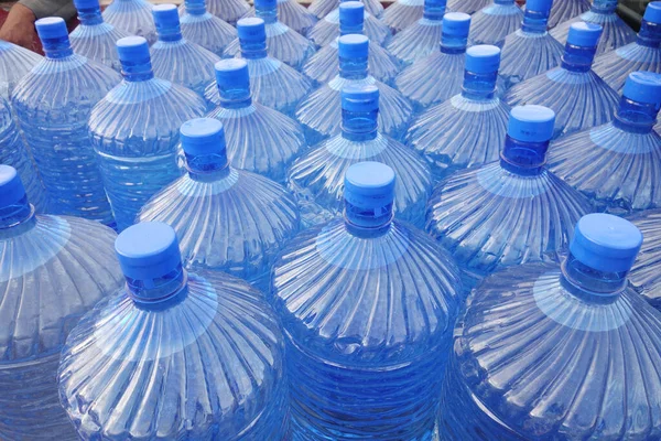 Close Big Water Bottles — Stock Photo, Image