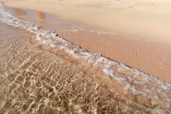 Písečná Pláž Mořská Voda — Stock fotografie