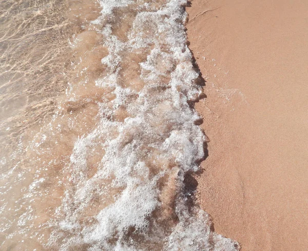 Onda Mar Praia Arenosa — Fotografia de Stock