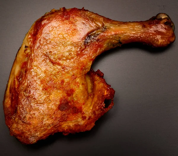 Grillad Kyckling Ben Isolerad Vit Bakgrund — Stockfoto