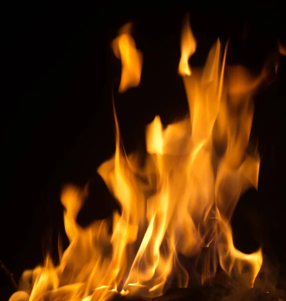 Fire Flames Sparks Black Background — Stock Photo, Image