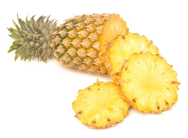 Zralý Ananas Izolované Bílém Pozadí — Stock fotografie