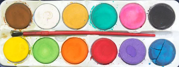 Close Shot Watercolor Palette — Stock Photo, Image