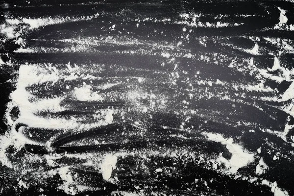 Белый Порошок Мука Черном Фоне — стоковое фото