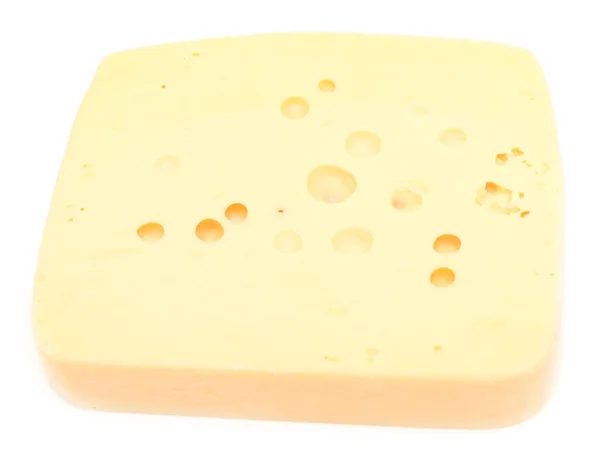 Piece Cheese Isolated White Background — Stock Photo, Image