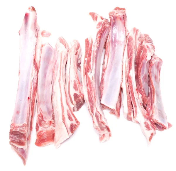 Lamb Ribs Isolated White Background — Stock Photo, Image