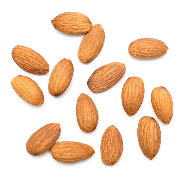 Almonds Isolated White Background — Stock Photo, Image