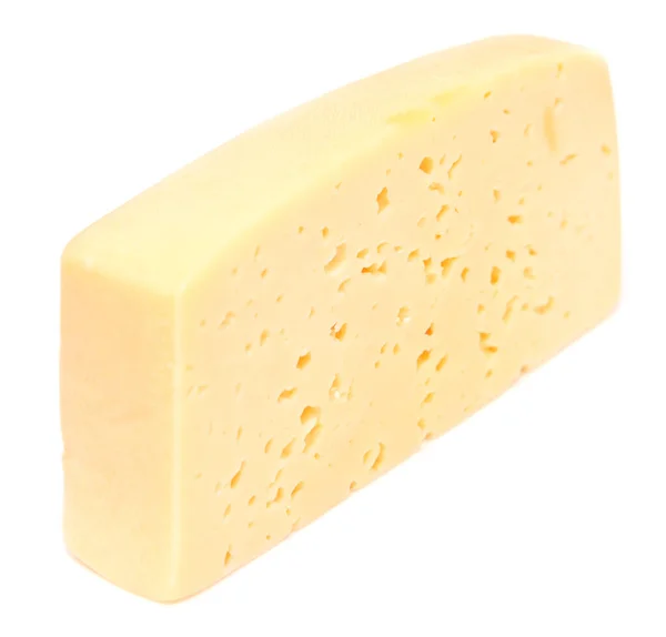 Beyaz Arkaplanda Izole Edilmiş Peynir Parçası — Stok fotoğraf
