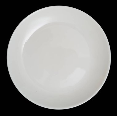 Siyah arkaplanda beyaz plaka izole