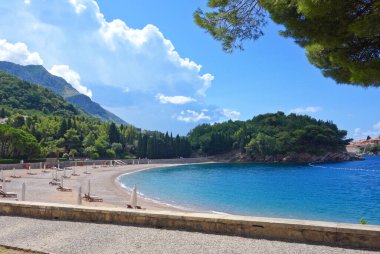 Beach Milocer, Budva Riviera, Karadağ