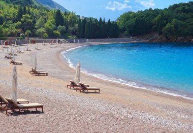 Beach Milocer, Budva Riviera, Karadağ