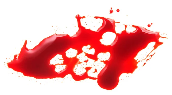 Sangue Isolato Sfondo Bianco — Foto Stock