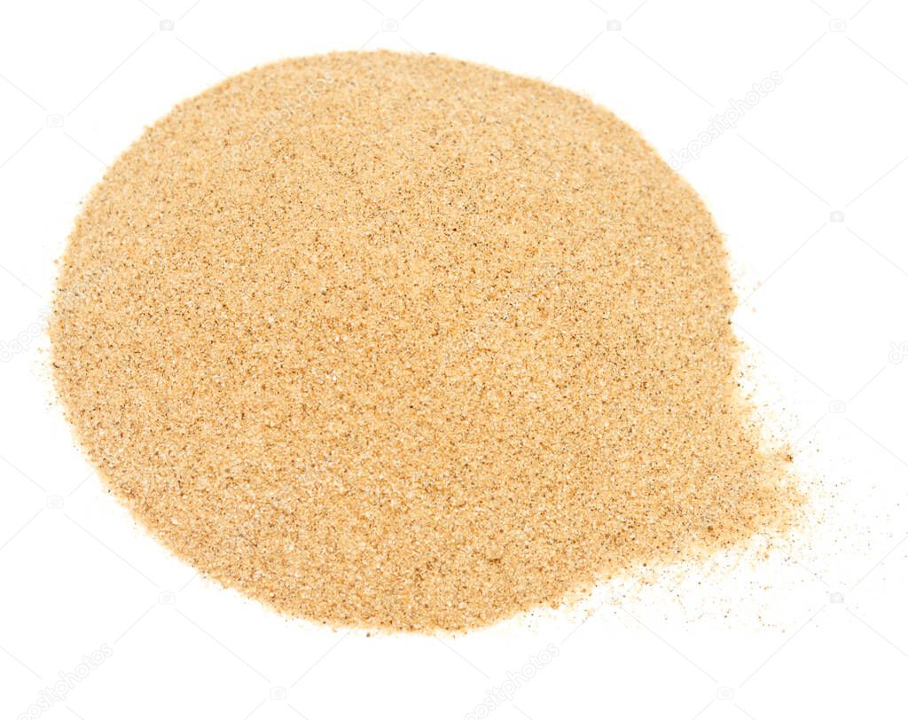 pile of sand isolated on white background