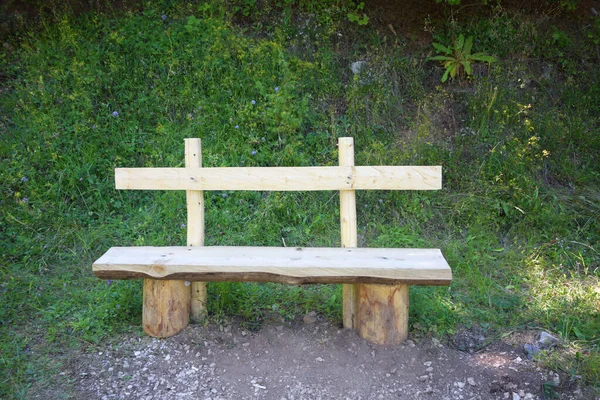 Wooden Bench Forest — Stock Photo, Image