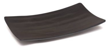 Beyaz arkaplanda yeni siyah plaka izole edildi