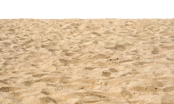 Areia Praia Isolada Sobre Fundo Branco — Fotografia de Stock