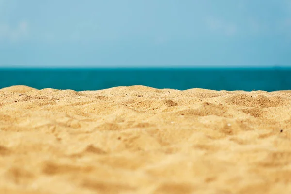 Praia Areia Contra Céu Azul — Fotografia de Stock