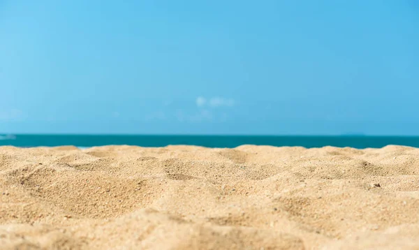 Zandstrand Tegen Blauwe Lucht — Stockfoto