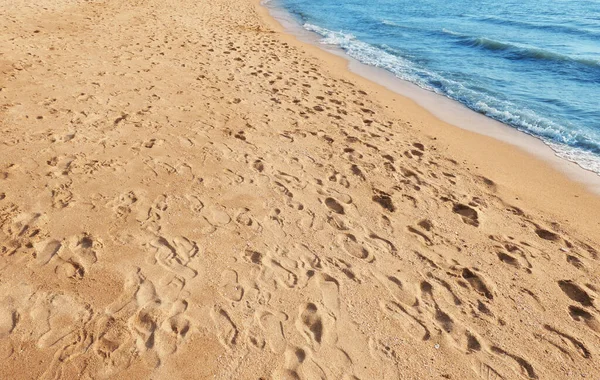 Písečná Pláž Jako Pozadí — Stock fotografie
