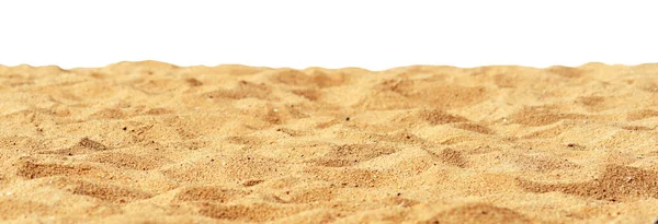 Пляжный Песок Изолирован Белом Фоне — стоковое фото