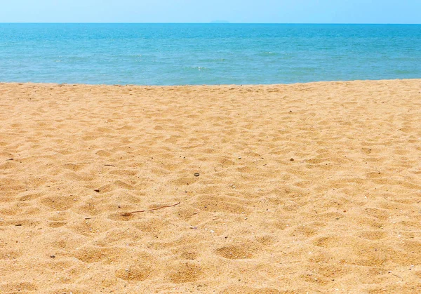 Belle Plage Sable Ciel Bleu — Photo