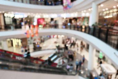 Alışveriş merkezinin bulanık arkaplanı