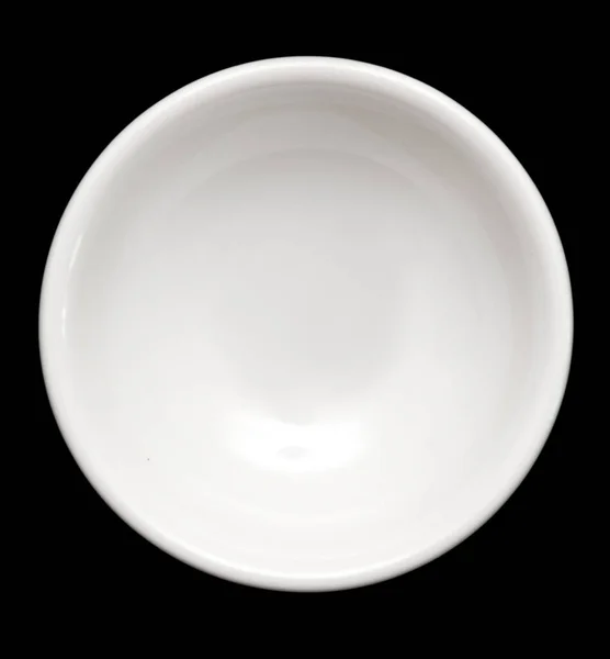 White Plate Black Background — Stock Photo, Image