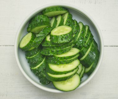 Salatalık salatasının en üst görüntüsü