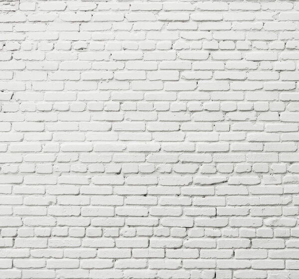 White brick wall as background
