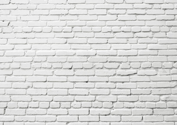 White brick wall as background