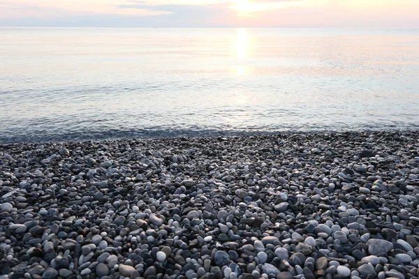 Ранкове Спокійне Море Красивий Схід Сонця — стокове фото