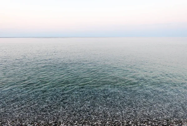 美丽的落日余晖 黄昏的海景 — 图库照片