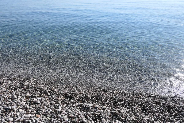 Suyun Altında Çakıl Taşı Deniz Arka Planı — Stok fotoğraf
