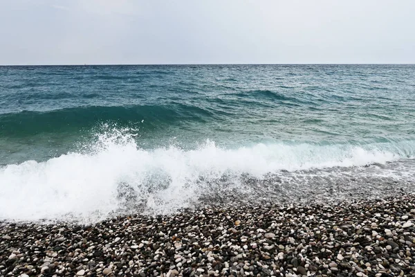 Playa Guijarros Mar Azul — Foto de Stock