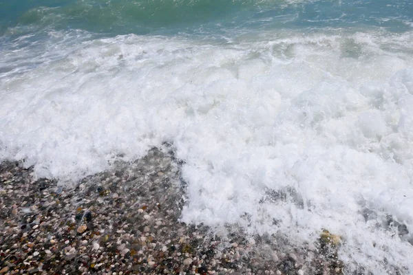 Schuim Een Zeewater — Stockfoto