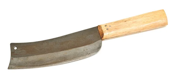 Tajski Nóż Kuchenny Izolowany Białym Tle — Zdjęcie stockowe