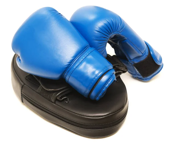 Boxhandschuhe Mit Handschuhen Isoliert Auf Weißem Hintergrund — Stockfoto