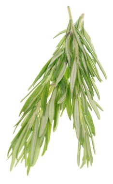 Beyaz arkaplanda biberiye izole edildi