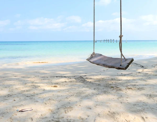 Swing Στην Παραλία — Φωτογραφία Αρχείου