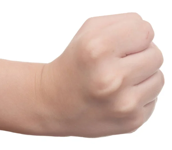 Child Fist Isolated White Background — Stock Photo, Image