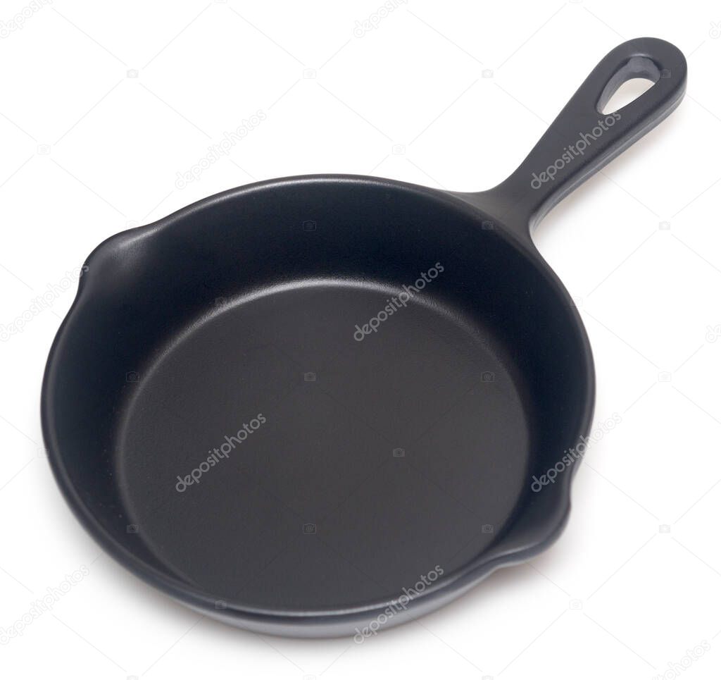 Frying new pan isolated on white background