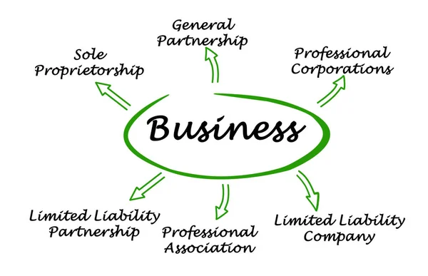 Six Types Business — Stock Photo, Image