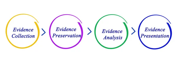 Proces Zpracování Důkazy — Stock fotografie