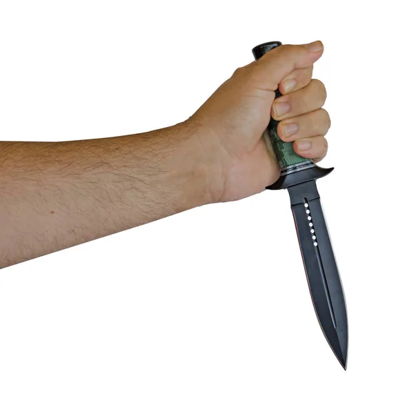 Close Knife Isolated White Background — Stock Photo, Image