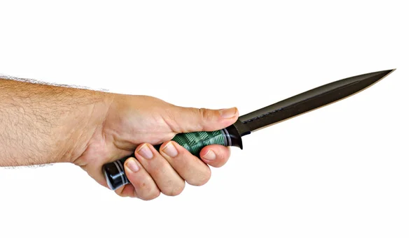 Närbild Kniv Isolerad Vit Bakgrund — Stockfoto