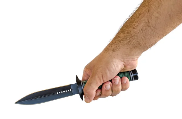 ナイフは 白い背景で隔離のクローズ アップ — ストック写真