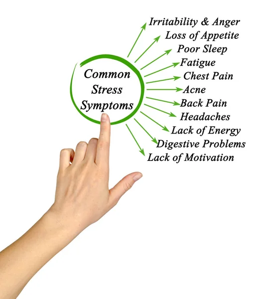 Presentando Sintomi Comuni Stress — Foto Stock