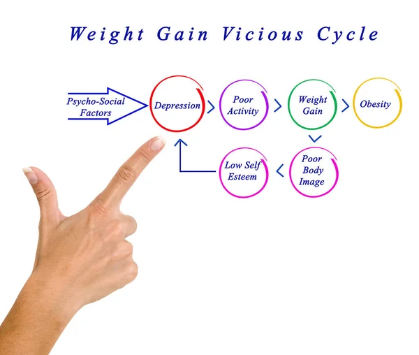 Aumento Peso Ciclo Vicioso — Foto de Stock